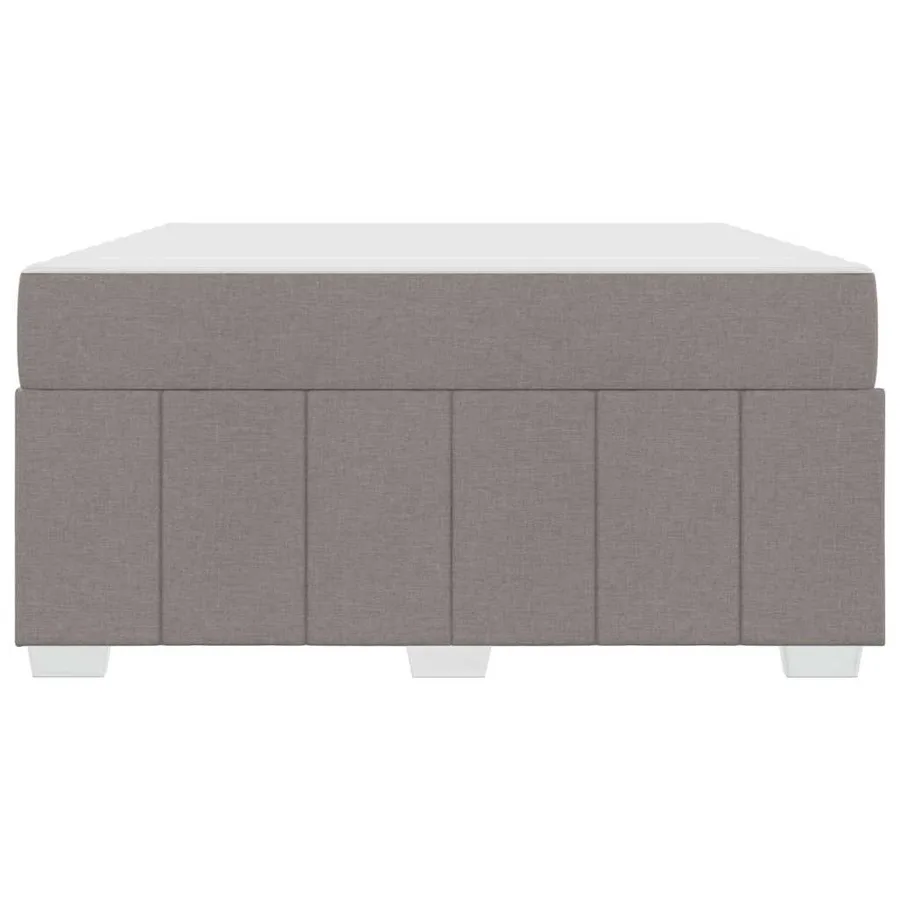 Cadre de lit avec matelas Taupe 140 x 200 cm tissu - 7