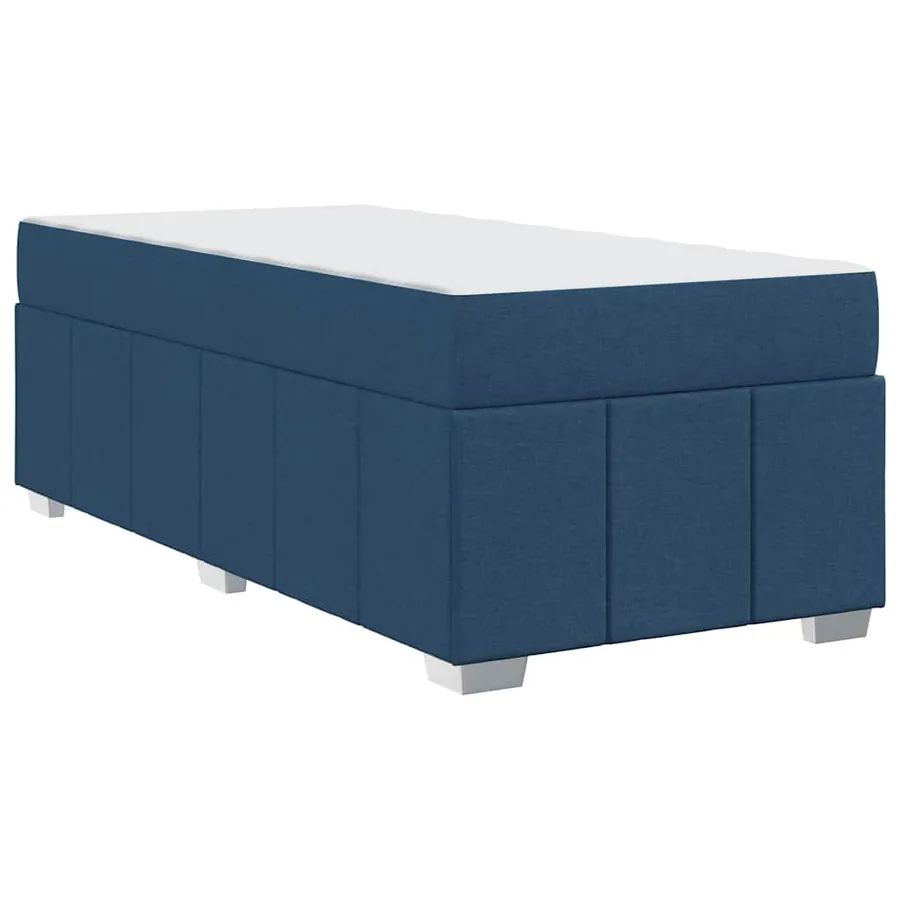 Cadre de lit avec matelas Bleu 100 x 200 cm tissu - 9