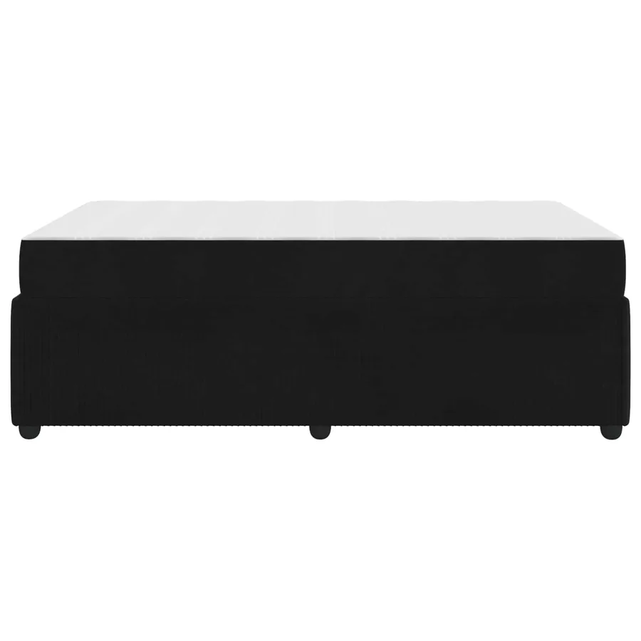 Cadre de lit avec matelas Noir 120 x 200 cm tissu - 7