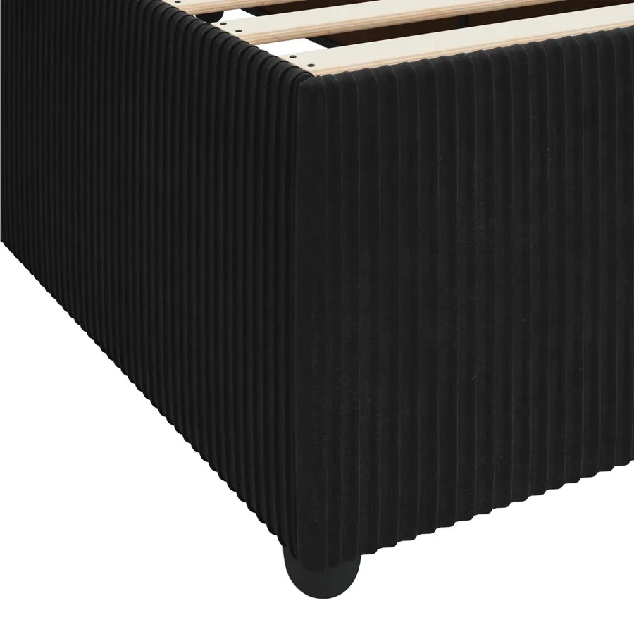 Cadre de lit avec matelas Noir 120 x 200 cm tissu - 9