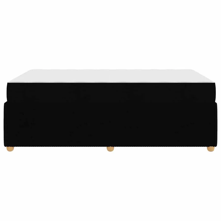 Cadre de lit avec matelas Noir 120 x 200 cm tissu - 6
