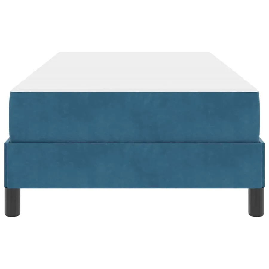 Lit à ressorts avec matelas Bleu foncé 90 x 210 cm tissu - 5