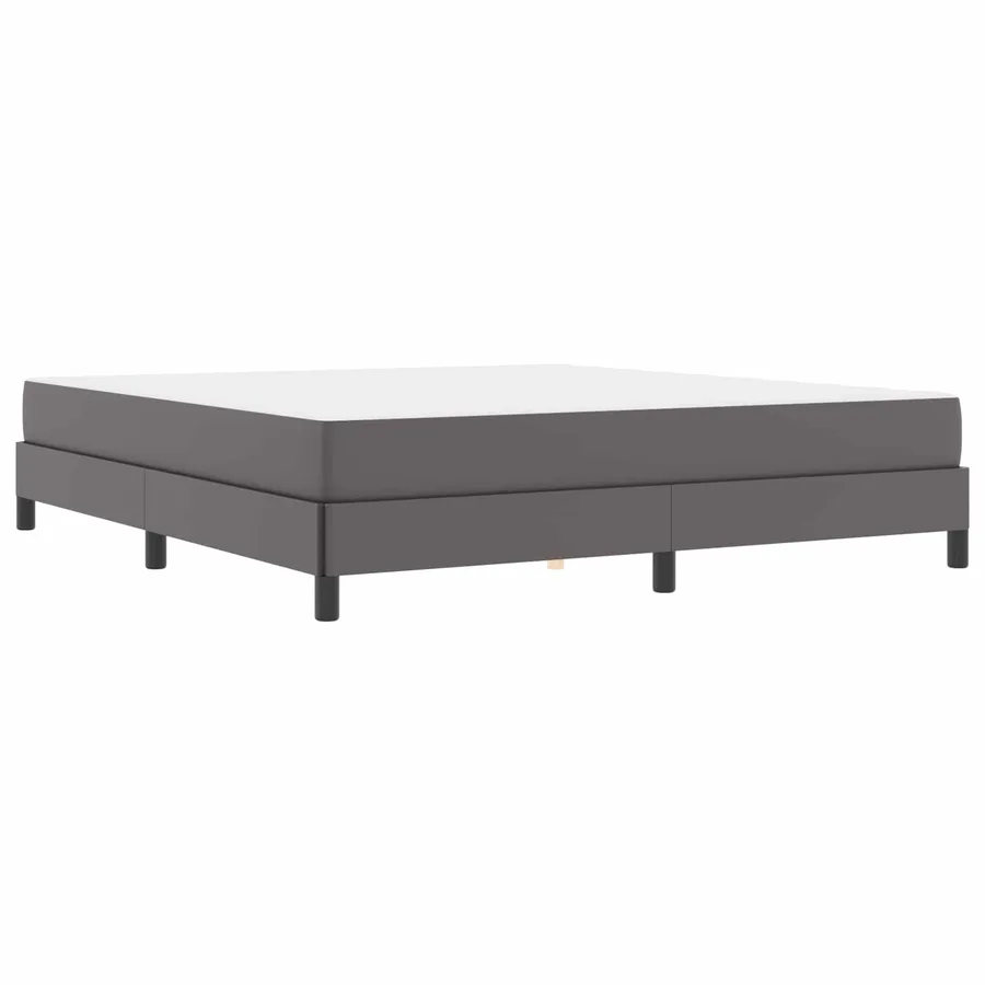 Cadre de lit avec matelas Gris 180 x 200 cm tissu - 4