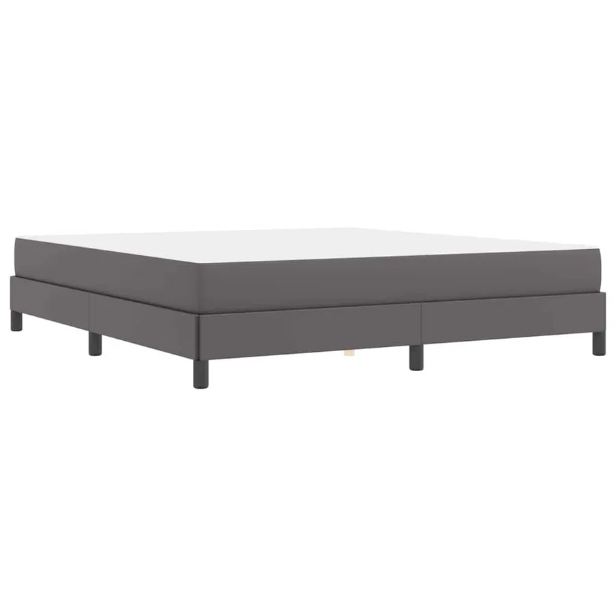 Cadre de lit avec matelas Gris 180 x 200 cm tissu - 9