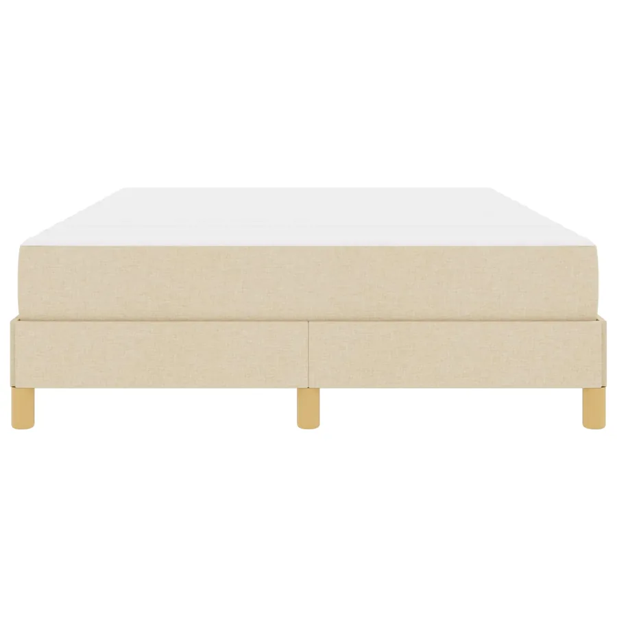 Lit à ressorts avec matelas Crème 140 x 200 cm tissu - 7