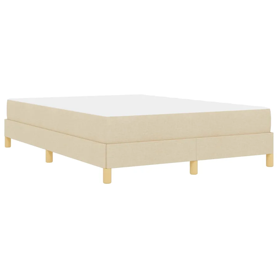 Lit à ressorts avec matelas Crème 140 x 200 cm tissu - 9