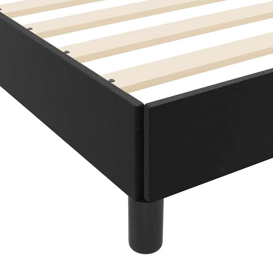 Cadre de lit avec matelas Noir 140 x 200 cm tissu - 8