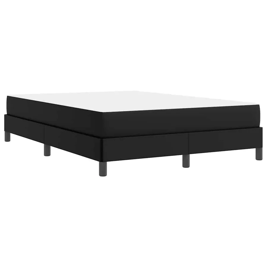 Cadre de lit avec matelas Noir 140 x 200 cm tissu - 9