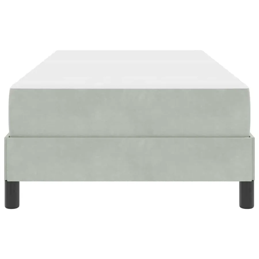 Lit à ressorts avec matelas Gris clair 90 x 200 cm tissu - 7