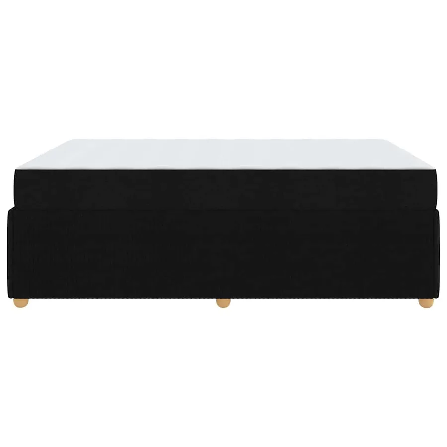 Cadre de lit avec matelas Noir 160 x 200 cm tissu - 6