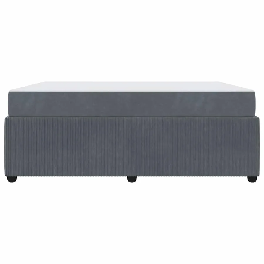 Cadre de lit avec matelas Gris foncé 180 x 200 cm tissu - 5