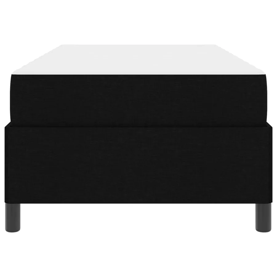 Lit à ressorts avec matelas Noir 90 x 190 cm tissu - 7