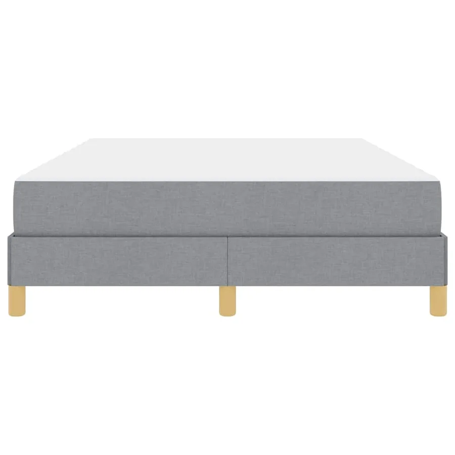 Lit à ressorts avec matelas Gris clair 140 x 190 cm tissu - 7