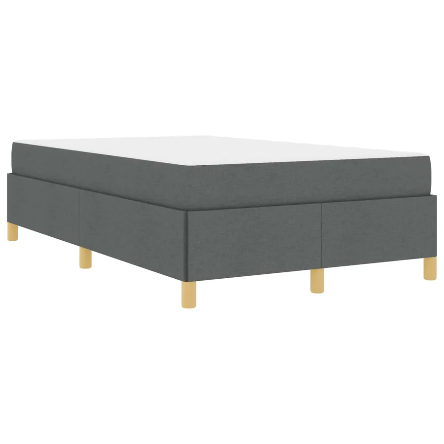 Cadre de lit avec matelas Gris foncé 120 x 200 cm tissu - 4