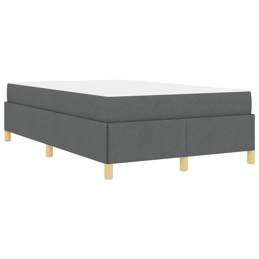 Cadre de lit avec matelas Gris foncé 120 x 200 cm tissu - 9