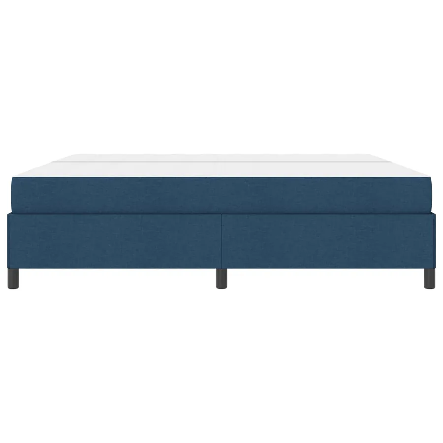 Lit à ressorts avec matelas Bleu 200 x 200 cm tissu - 6