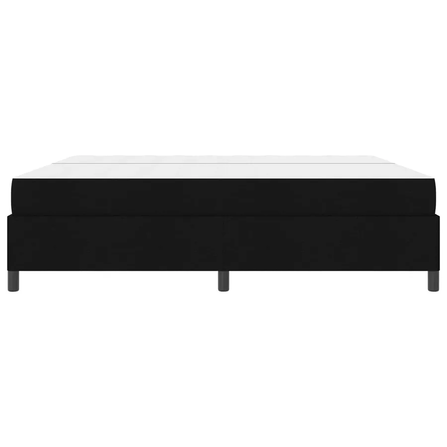 Lit à ressorts avec matelas Noir 200 x 200 cm tissu - 6