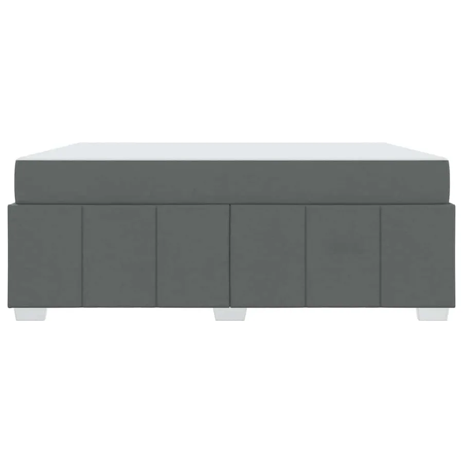 Cadre de lit avec matelas Gris foncé 180 x 200 cm tissu - 7