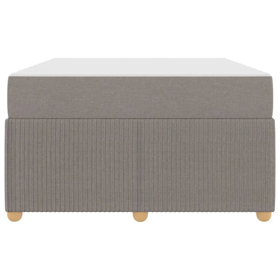 Cadre de lit avec matelas Taupe 120 x 200 cm tissu - 5
