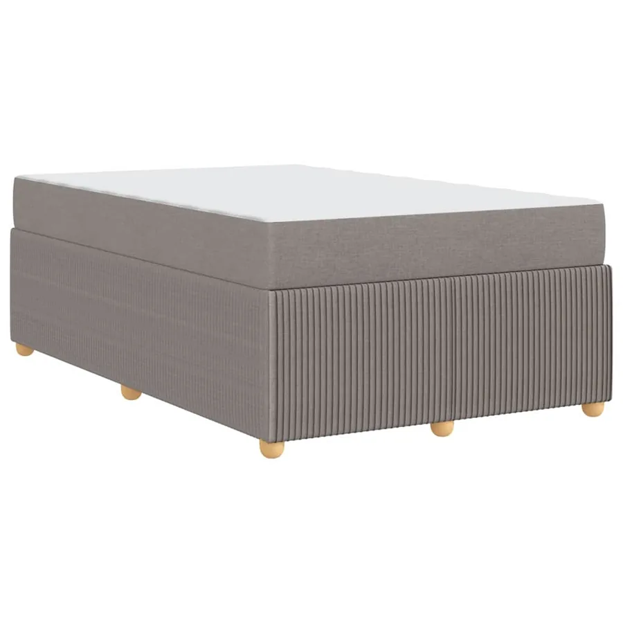 Cadre de lit avec matelas Taupe 120 x 200 cm tissu - 7