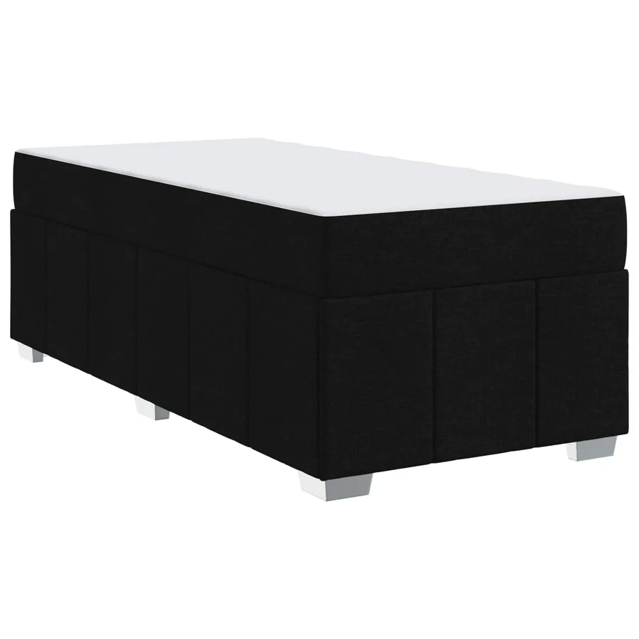 Cadre de lit avec matelas Noir 80 x 200 cm tissu - 4