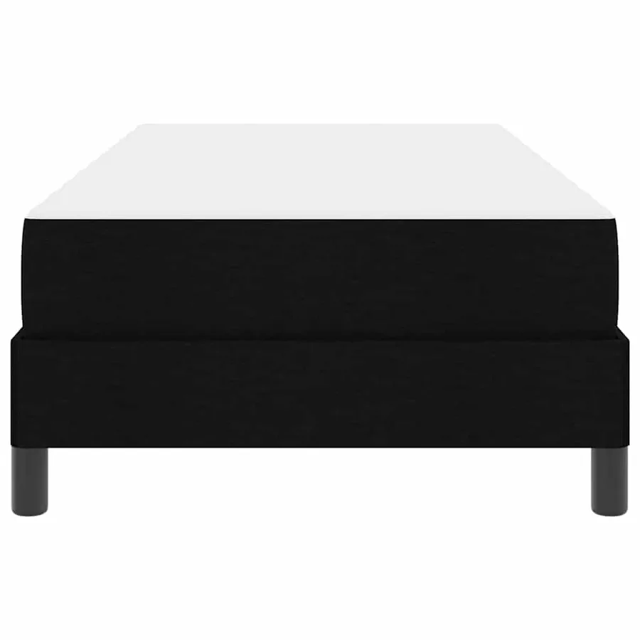 Lit à ressorts avec matelas Noir 90 x 190 cm tissu - 7