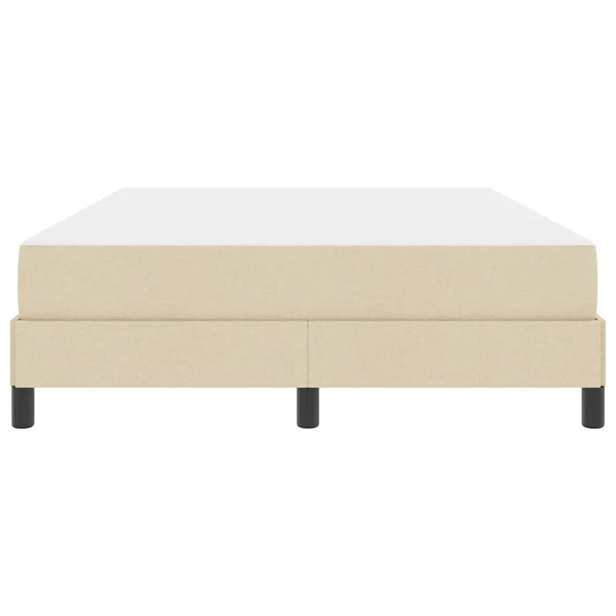 Lit à ressorts avec matelas Crème 140 x 200 cm tissu - 7