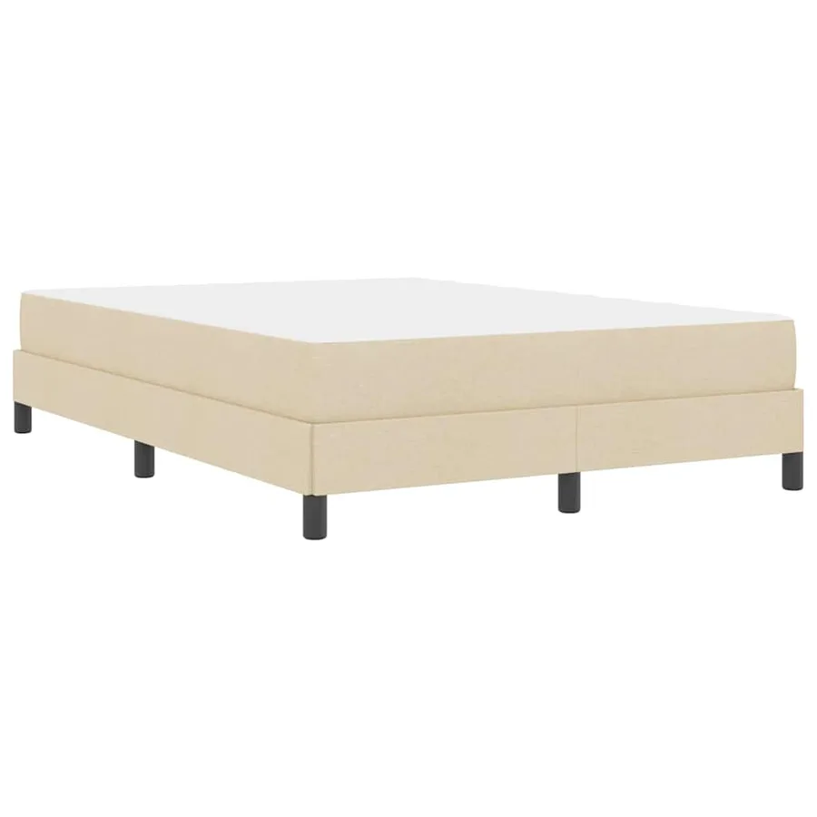 Lit à ressorts avec matelas Crème 140 x 200 cm tissu - 9