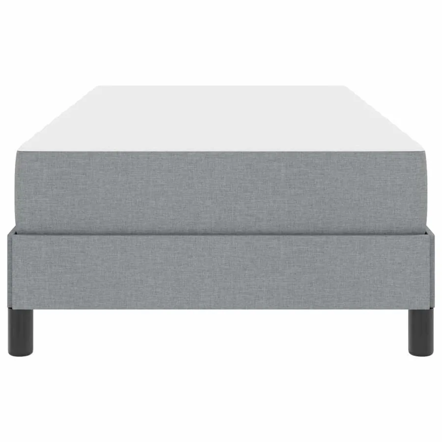Lit à ressorts avec matelas Gris clair 90 x 200 cm tissu - 7