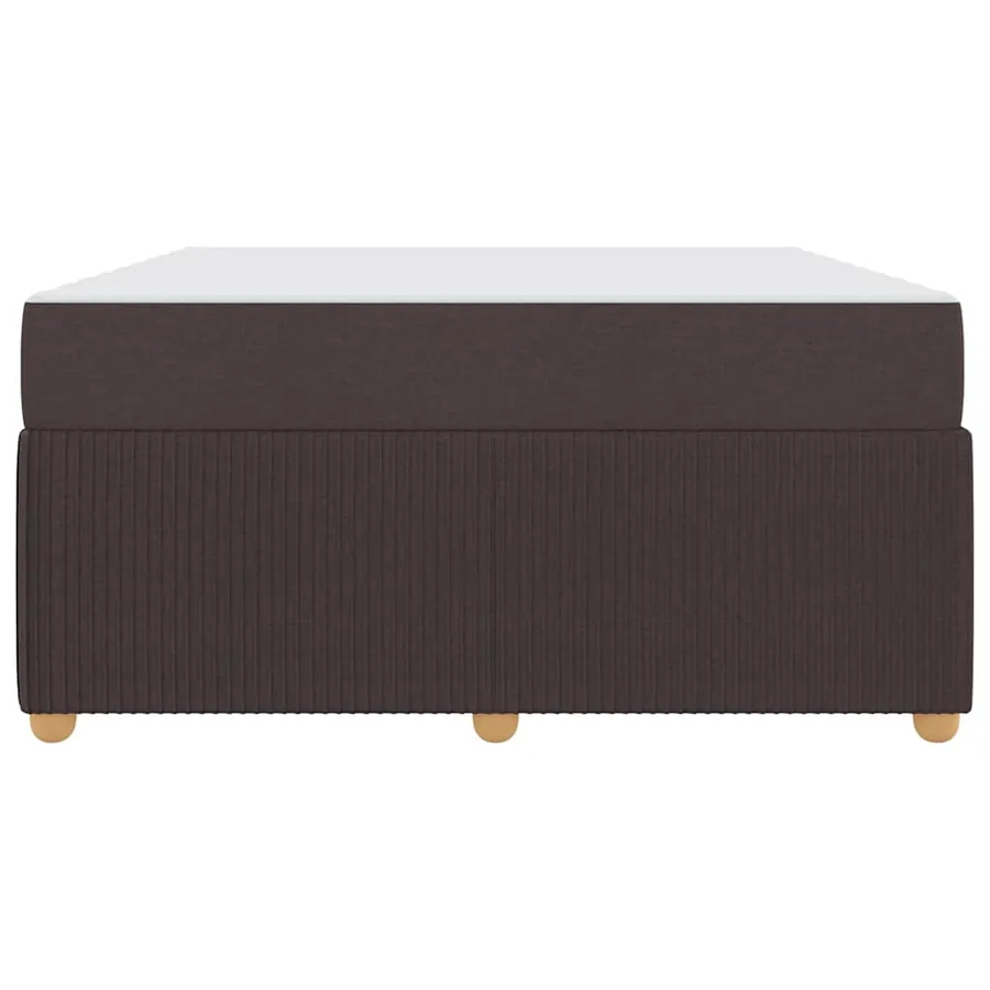 Cadre de lit avec matelas Marron foncé 140 x 200 cm tissu - 5