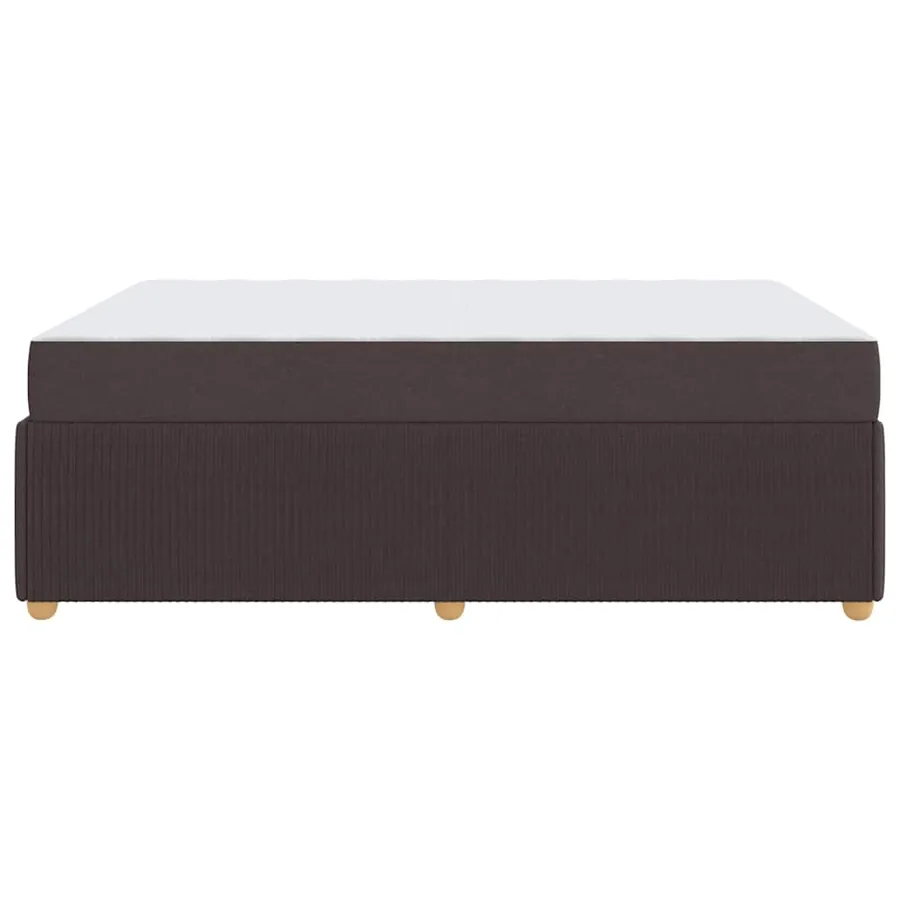 Cadre de lit avec matelas Marron foncé 140 x 200 cm tissu - 6