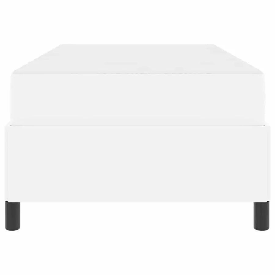 Cadre de lit avec matelas Blanc 90 x 190 cm tissu - 7