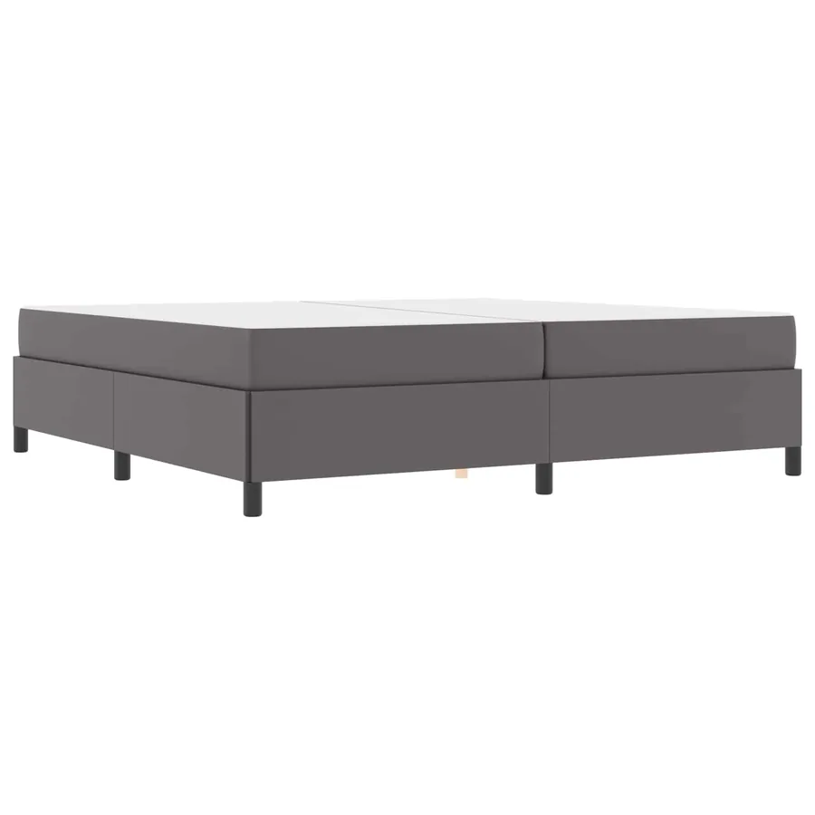 Cadre de lit avec matelas Gris 200 x 200 cm tissu - 2
