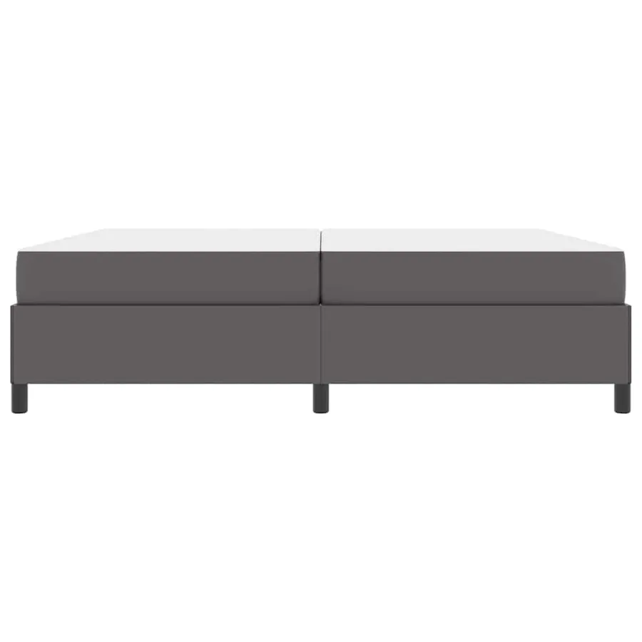 Cadre de lit avec matelas Gris 200 x 200 cm tissu - 5