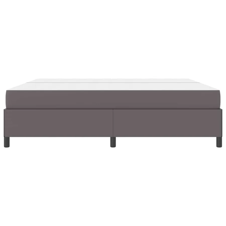 Cadre de lit avec matelas Gris 200 x 200 cm tissu - 6