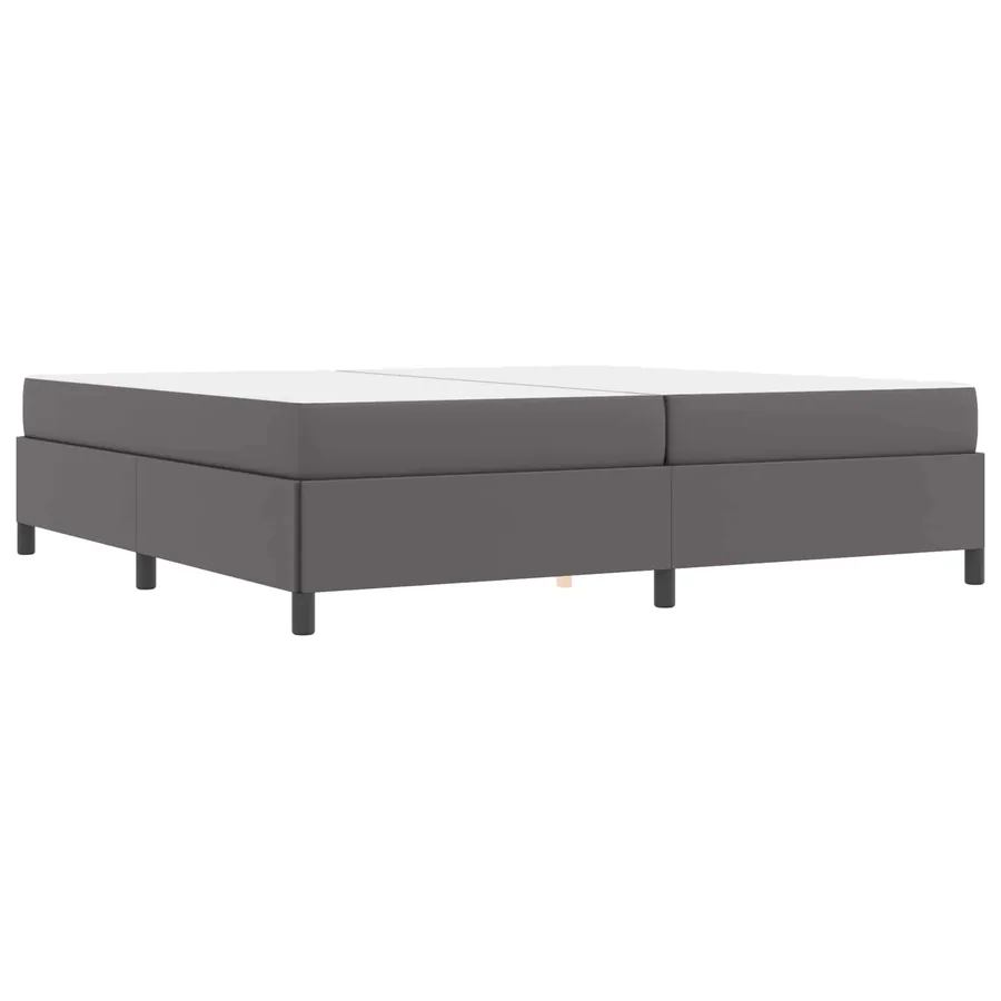 Cadre de lit avec matelas Gris 200 x 200 cm tissu - 7
