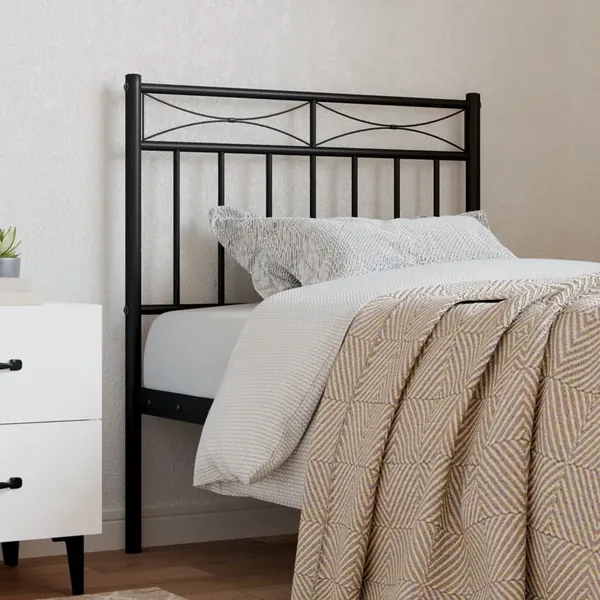 Tête de lit de remplacement métal noir 75 cm