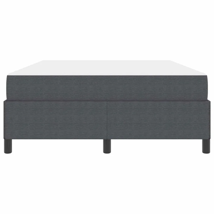 Cadre de lit avec matelas Gris foncé 160 x 200 cm tissu - 5