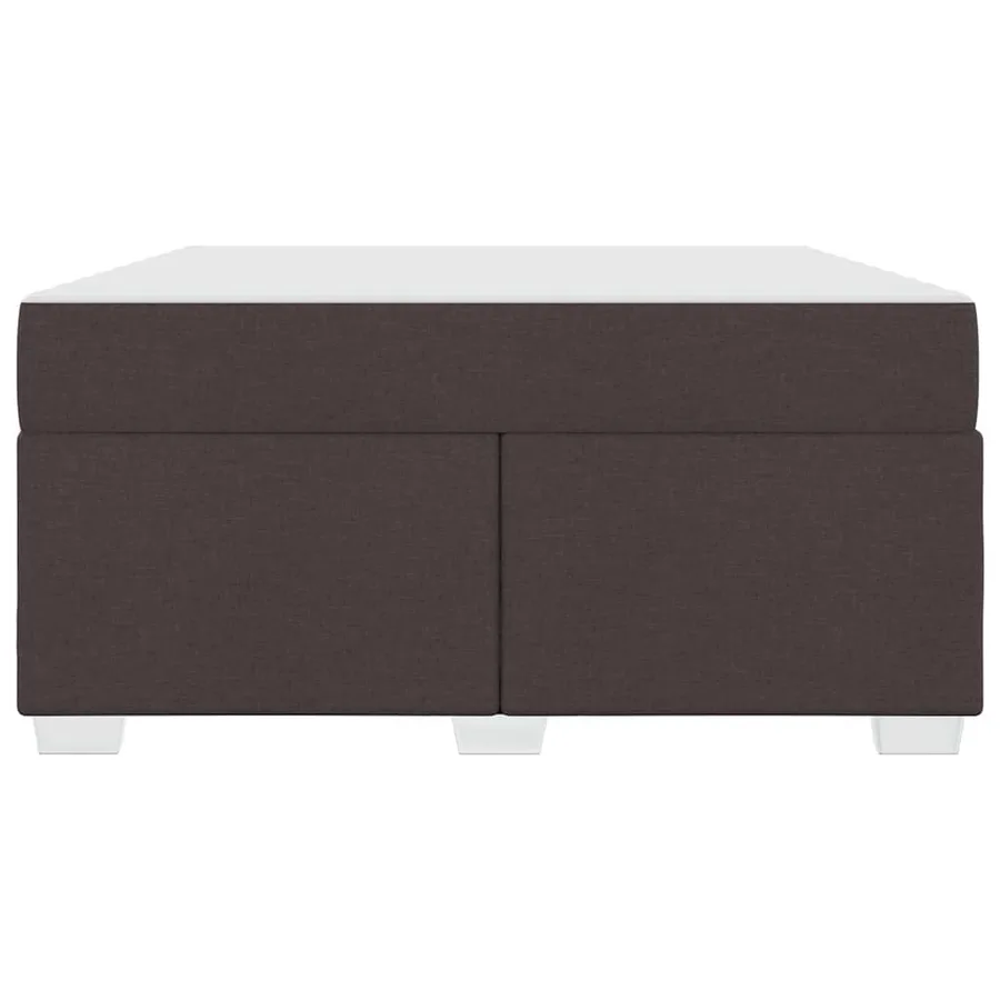Cadre de lit avec matelas Marron foncé 140 x 200 cm tissu - 5