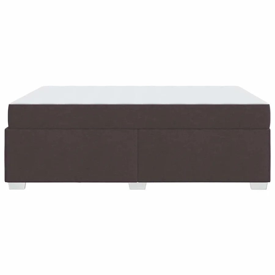 Cadre de lit avec matelas Marron foncé 140 x 200 cm tissu - 6