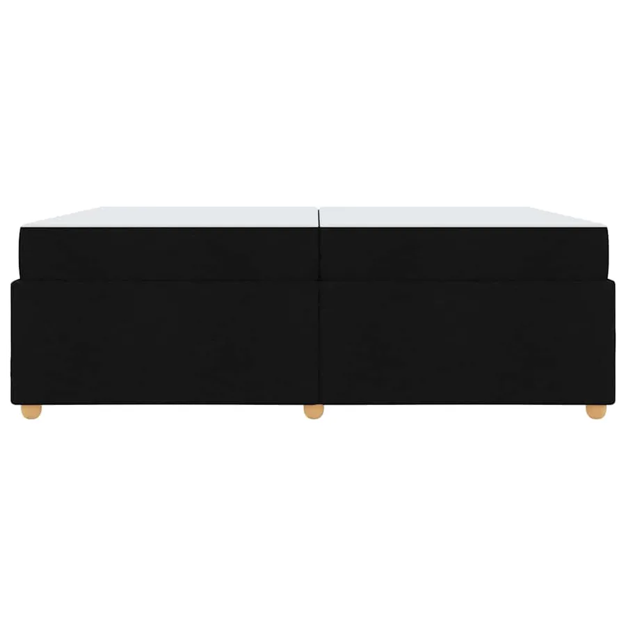 Cadre de lit avec matelas Noir 200 x 200 cm tissu - 5