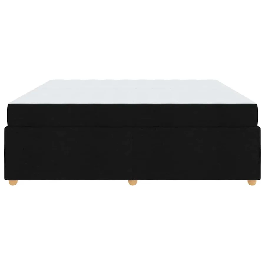 Cadre de lit avec matelas Noir 200 x 200 cm tissu - 6