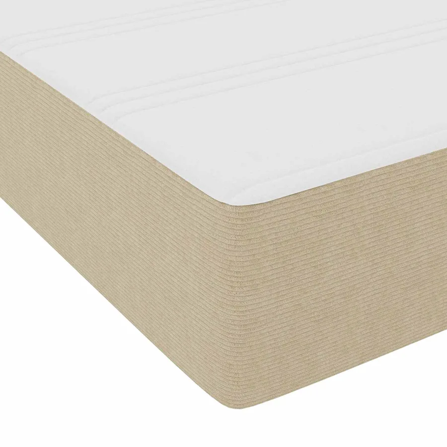Cadre de lit avec matelas Gris Vert Clair 120 x 200 cm tissu - 8