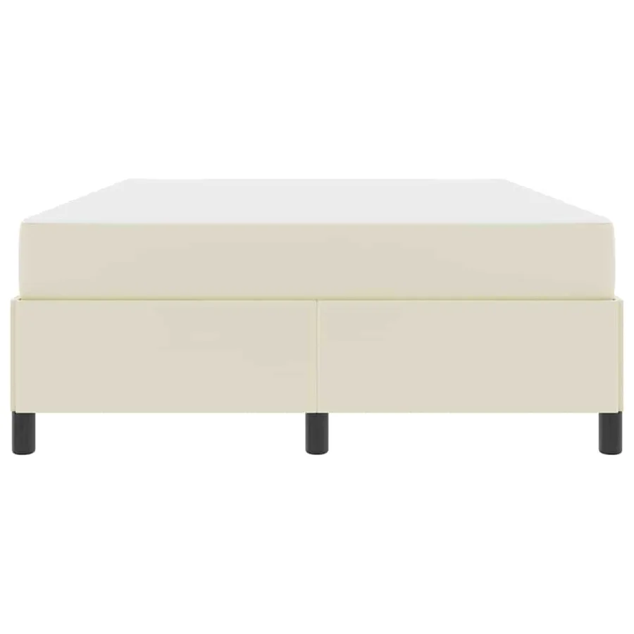 Cadre de lit avec matelas Crème 140 x 190 cm tissu - 7