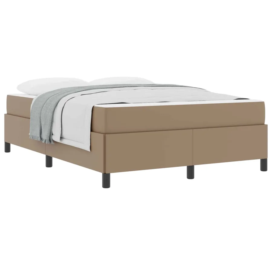 Cadre de lit avec matelas Cappuccino 140 x 200 cm tissu - 2