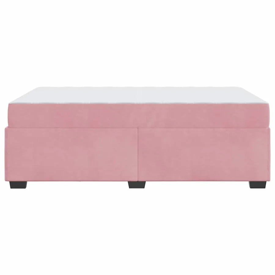 Cadre de lit avec matelas Rose 120 x 200 cm tissu - 6