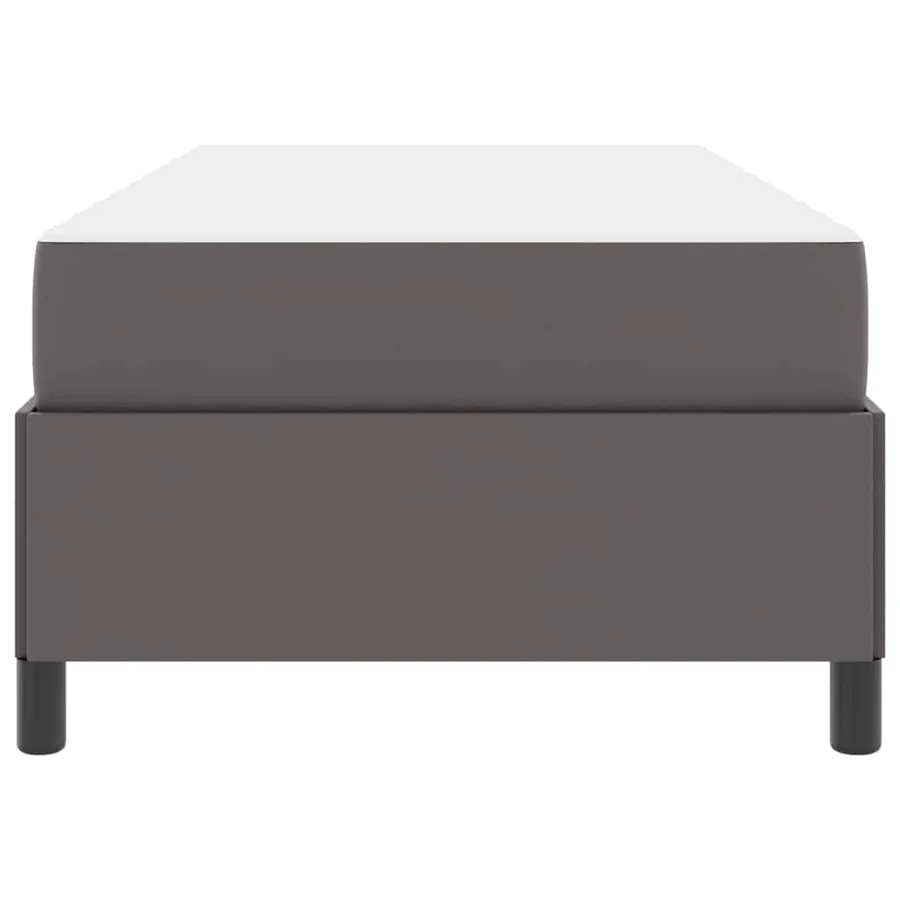 Cadre de lit avec matelas Gris 90 x 190 cm tissu - 7