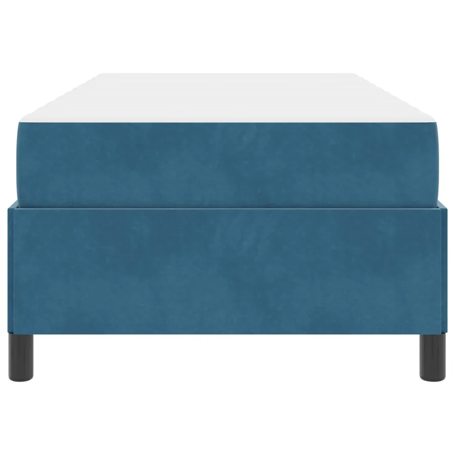 Cadre de lit avec matelas Bleu foncé 90 x 190 cm tissu - 7