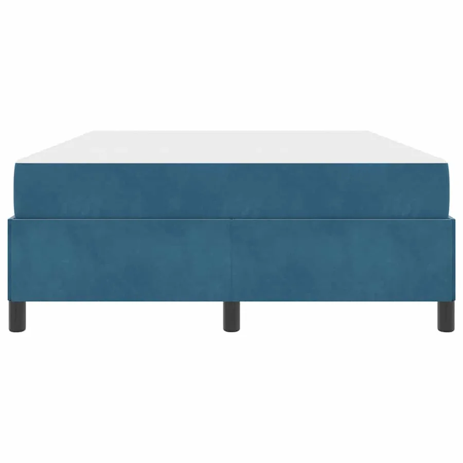 Cadre de lit avec matelas Bleu foncé 160 x 200 cm tissu - 7