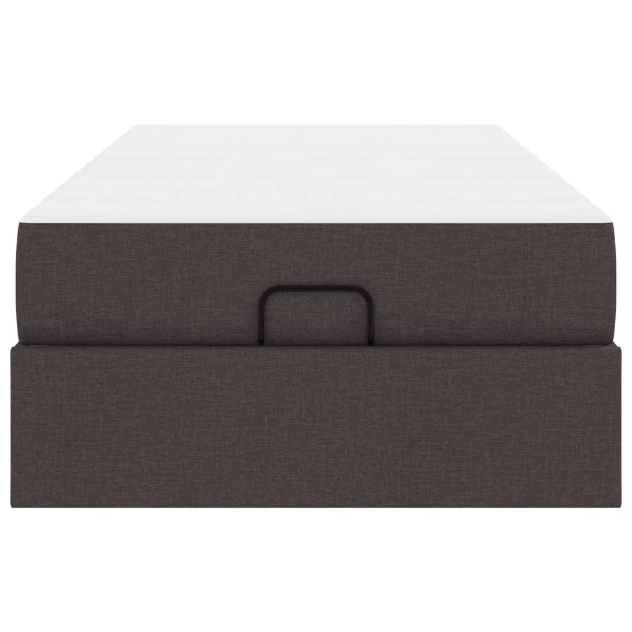 Cadre de lit avec matelas 2 pcs Tan tissu - 7